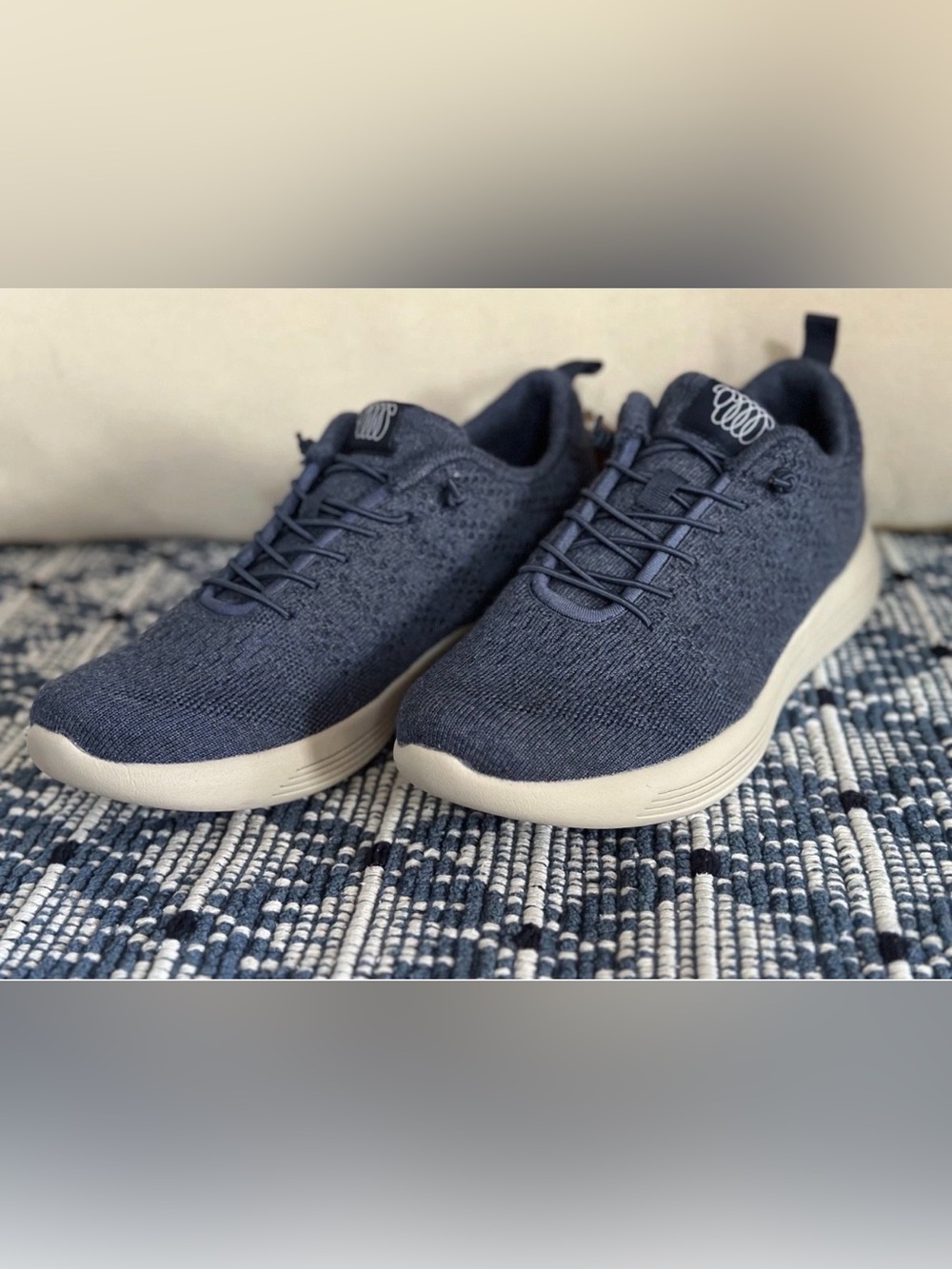 Woolloomooloo Belmont Blue Merino Wool Men’s Sneakers Size 9 NEW